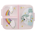 Fiambrera con Compartimento para Cubiertos Stor Unicorn Rainbow (6,7 x 16,5 x 19,5 cm)