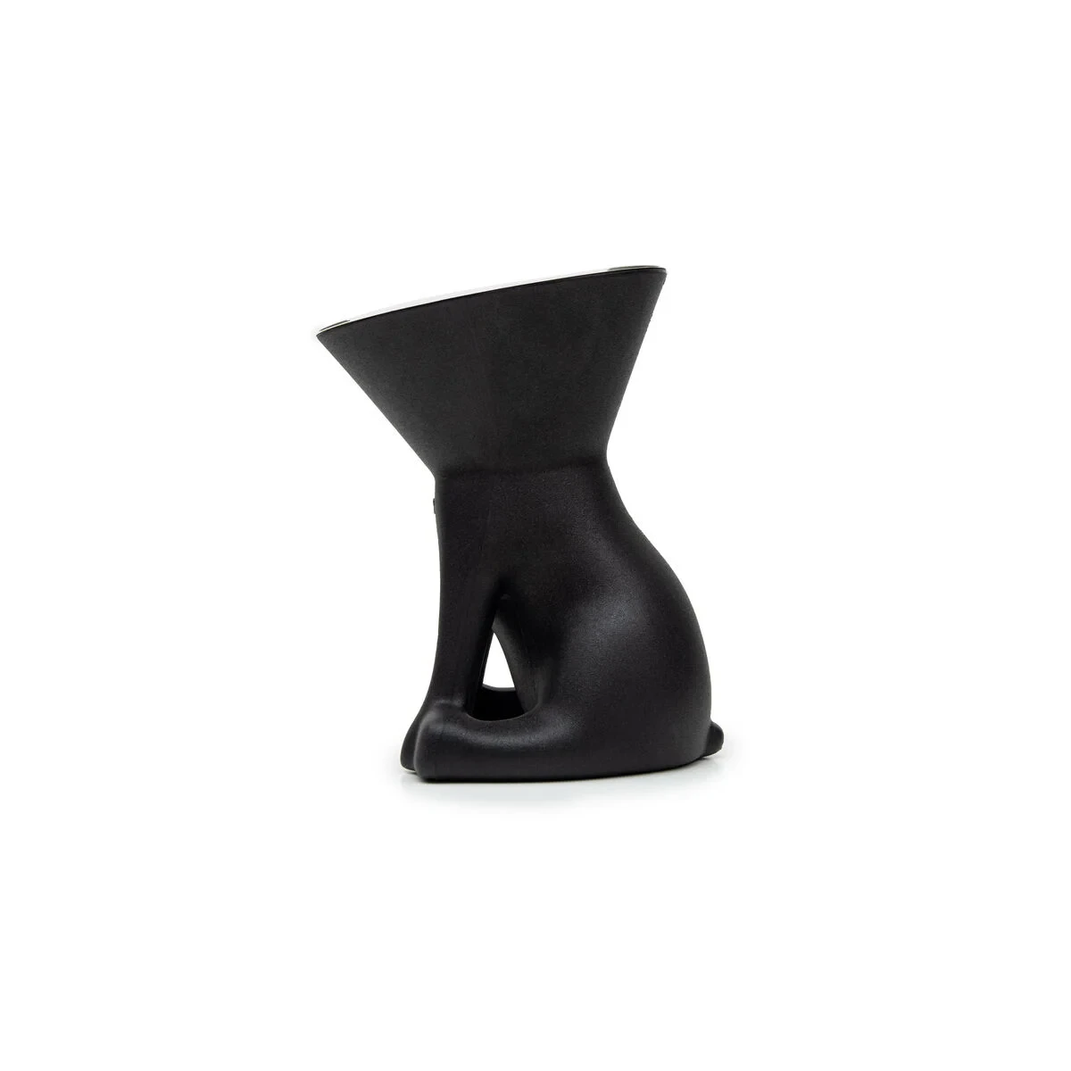 Comedero para Perro United Pets Up Elisabeth Negro Acero Inoxidable Polietileno 1 L