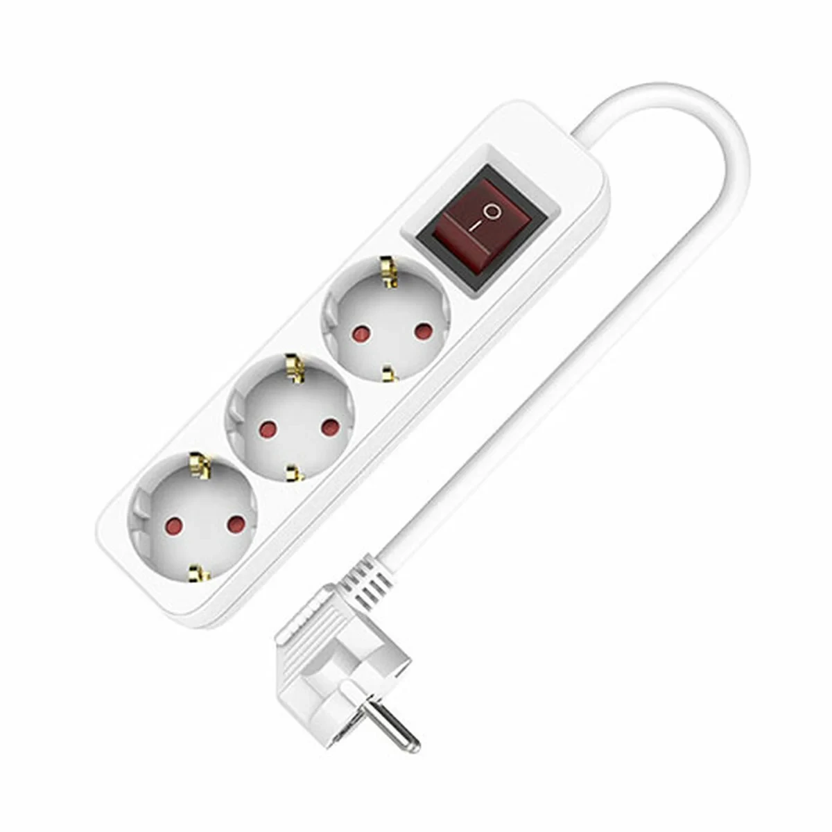 Regleta Enchufes 3 Tomas con Interruptor TM Electron (1,5 m)