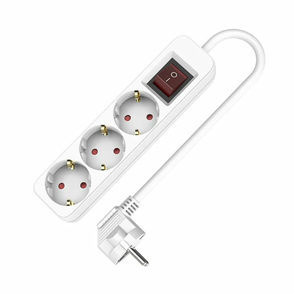 Regleta Enchufes 3 Tomas con Interruptor TM Electron (1,5 m)
