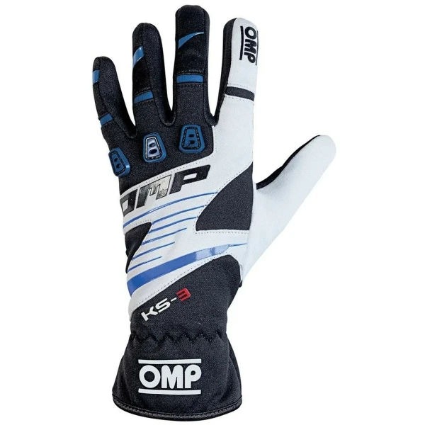 Guantes de Karting para Niño OMP KS-3 Azul Blanco Negro 6