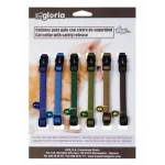 Collar para Gato Gloria Fashion Multicolor Liso 6 Unidades