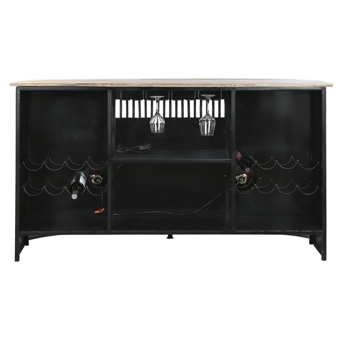 Mueble bar DKD Home Decor Blanco Marrón Negro 157 x 52 x 90 cm BAR