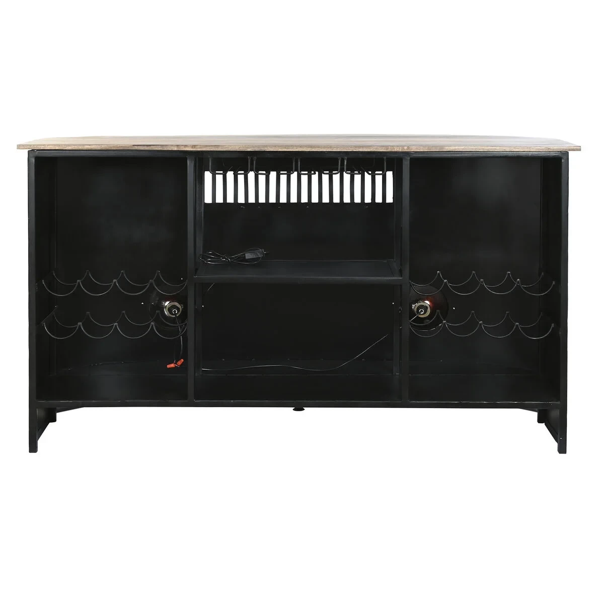 Mueble bar DKD Home Decor Blanco Marrón Negro 157 x 52 x 90 cm BAR