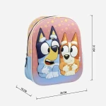 Mochila Escolar 3D Bluey Rosa 25,0 x 31,0 x 10,0 cm