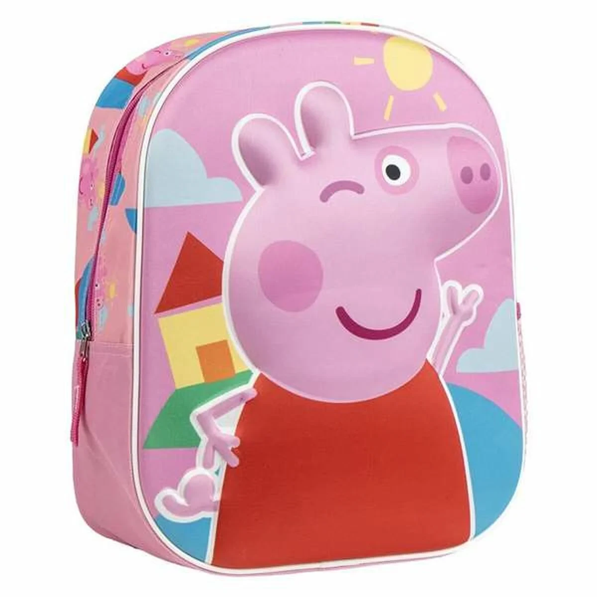 Mochila Escolar 3D Peppa Pig Rosa 25,0 x 31,0 x 10,0 cm