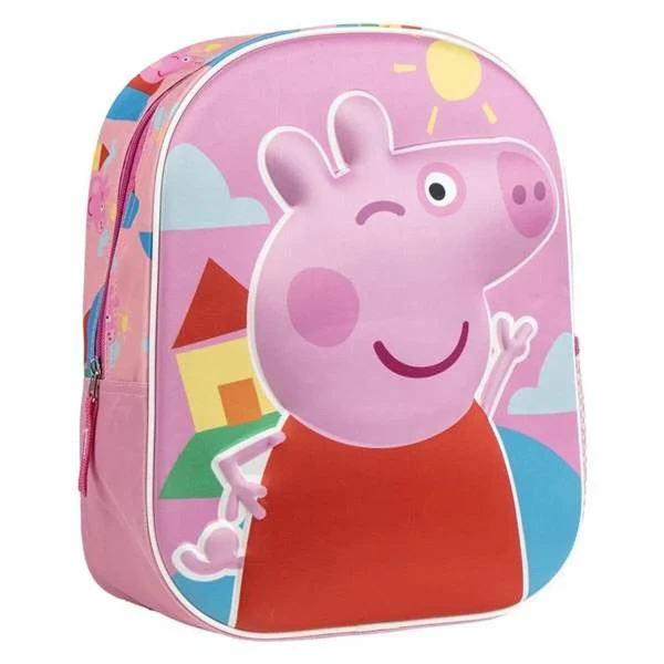 Mochila Escolar 3D Peppa Pig Rosa 25,0 x 31,0 x 10,0 cm