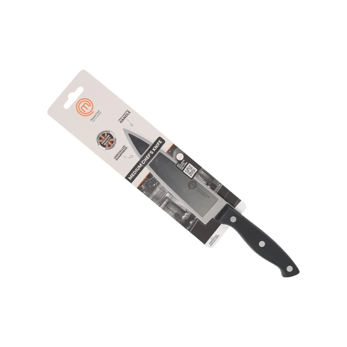 Cuchillo de Cocina MasterChef Chef Negro Plateado 15 cm (18 Unidades)