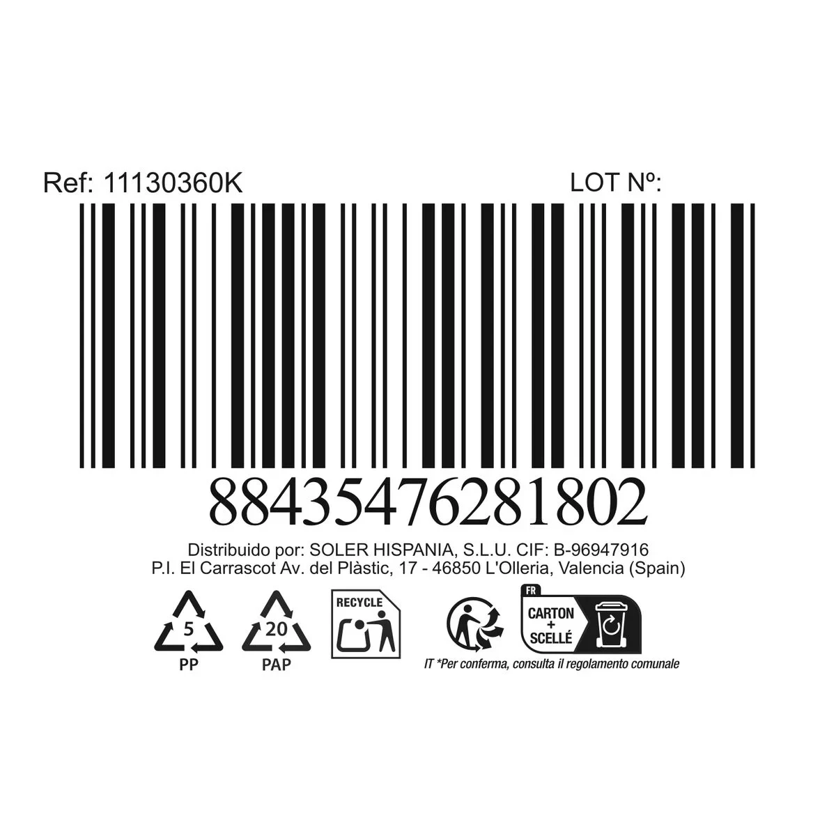 Set de Vasos La Mediterránea TASKA 0,36 L 6 Piezas (8 Unidades)