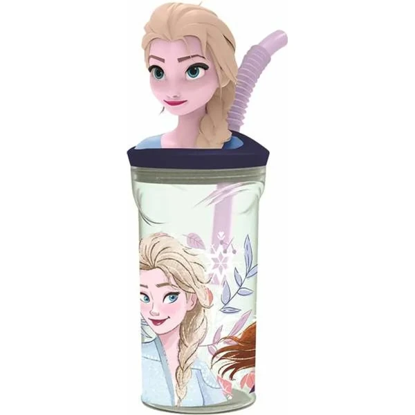 Vaso con Pajita Frozen Snowy Tale 360 ml
