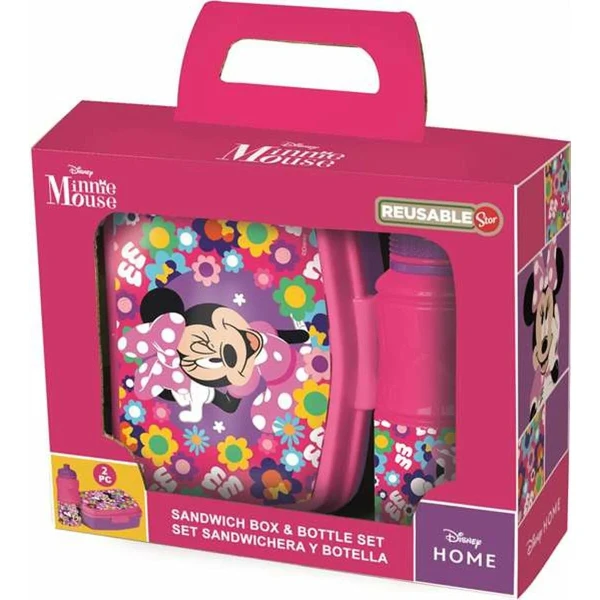Set de Fiambrera y Bidón Minnie Mouse Bold Florals