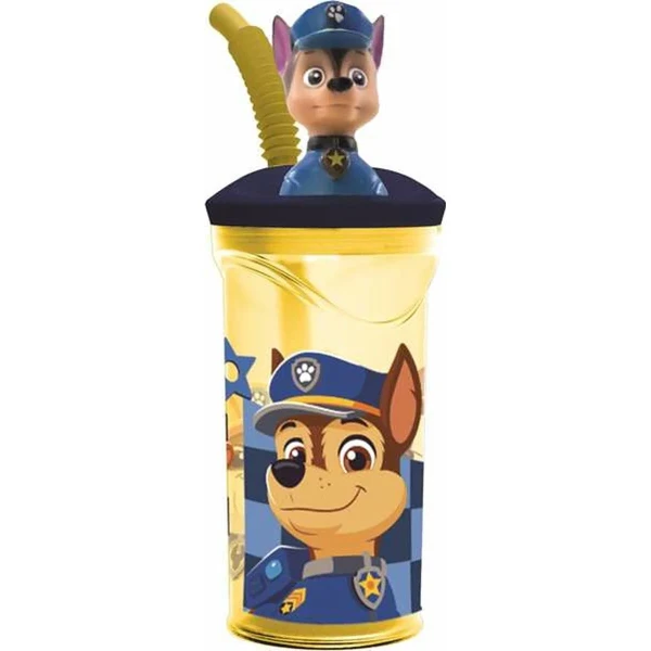 Vaso con Pajita The Paw Patrol Boy Rescue Pups 360 ml 3D