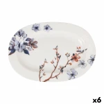 Bandeja de Aperitivos Toscana Flores Ovalado 27 x 7 x 1,5 cm (6 Unidades)