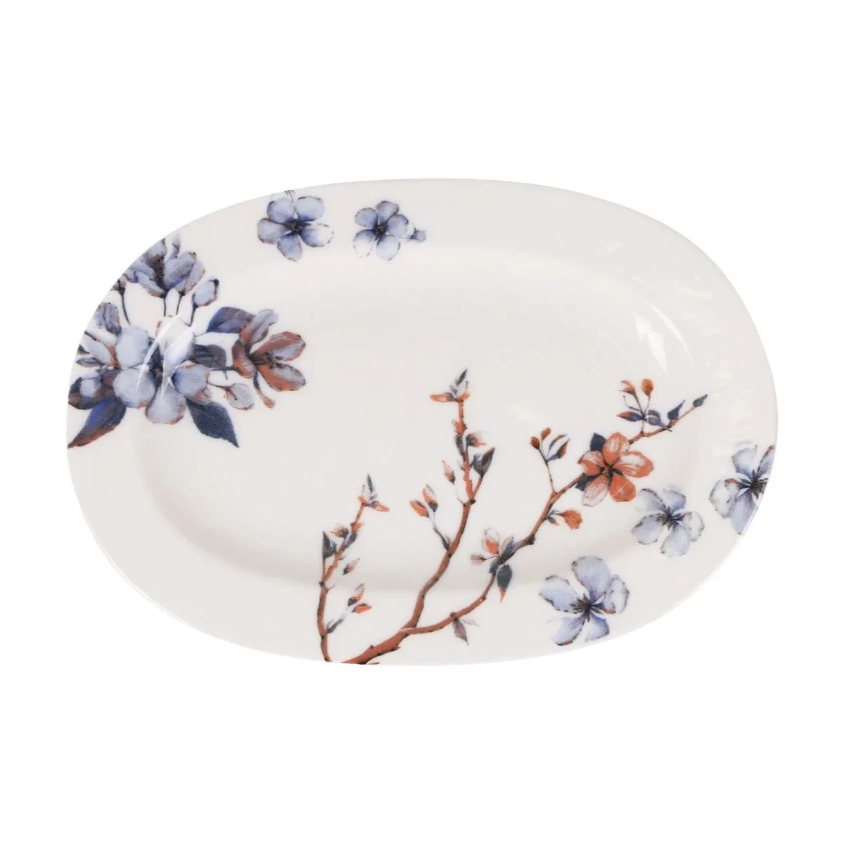 Bandeja de Aperitivos Toscana Flores Ovalado 27 x 7 x 1,5 cm (6 Unidades)