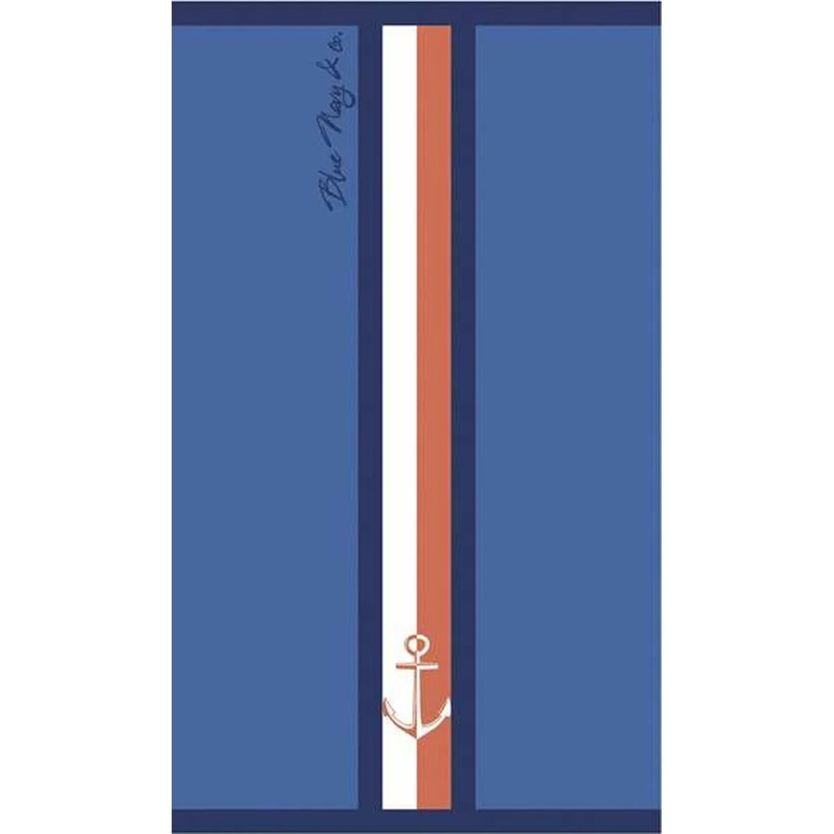 Toalla de Playa Secaneta Portals Azul marino 90 x 165 cm Jacquard