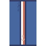 Toalla de Playa Secaneta Portals Azul marino 90 x 165 cm Jacquard