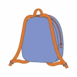 Mochila Escolar Bluey Azul 18 x 22 x 4 cm