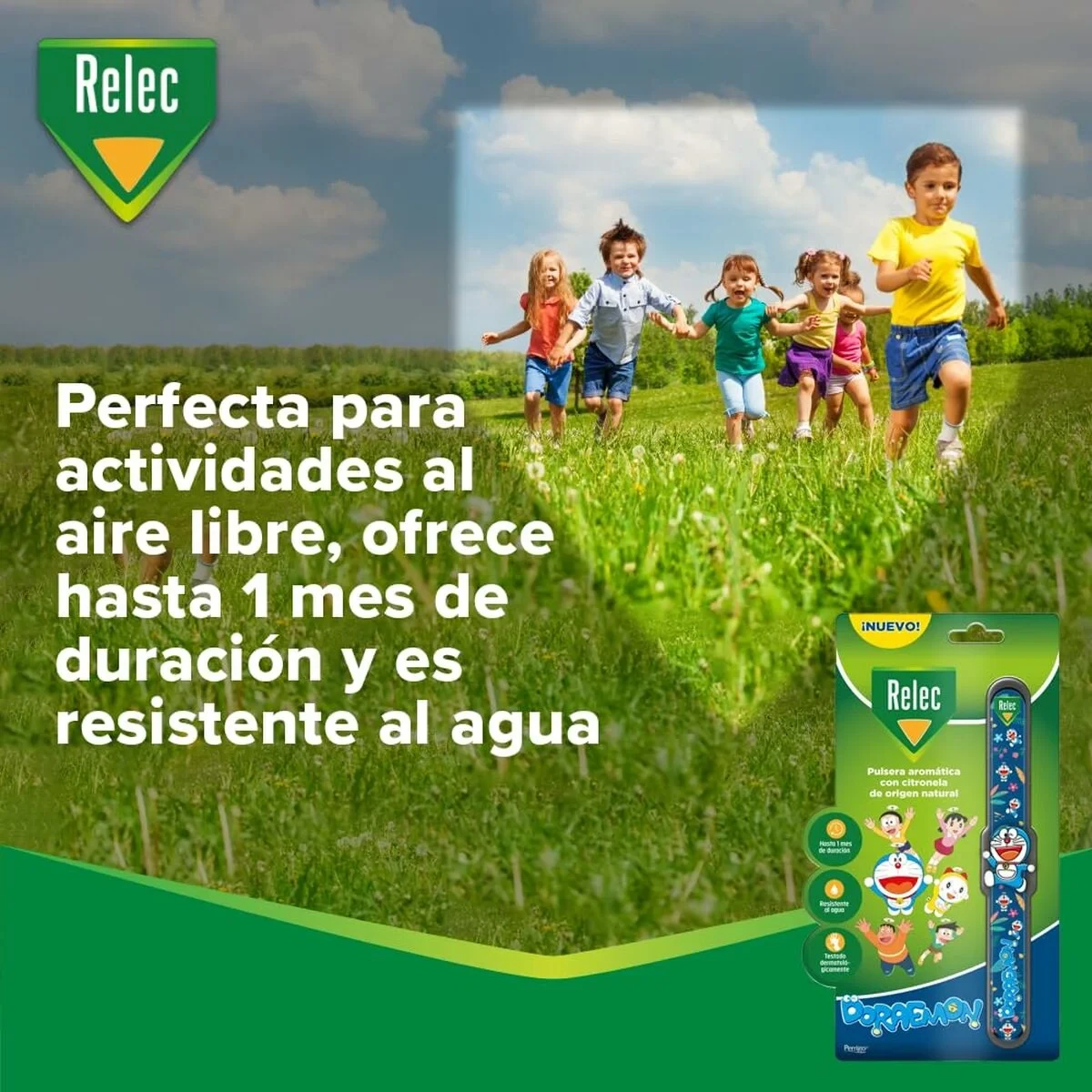 Pulsera Antimosquitos de Citronela Relec Doraemon