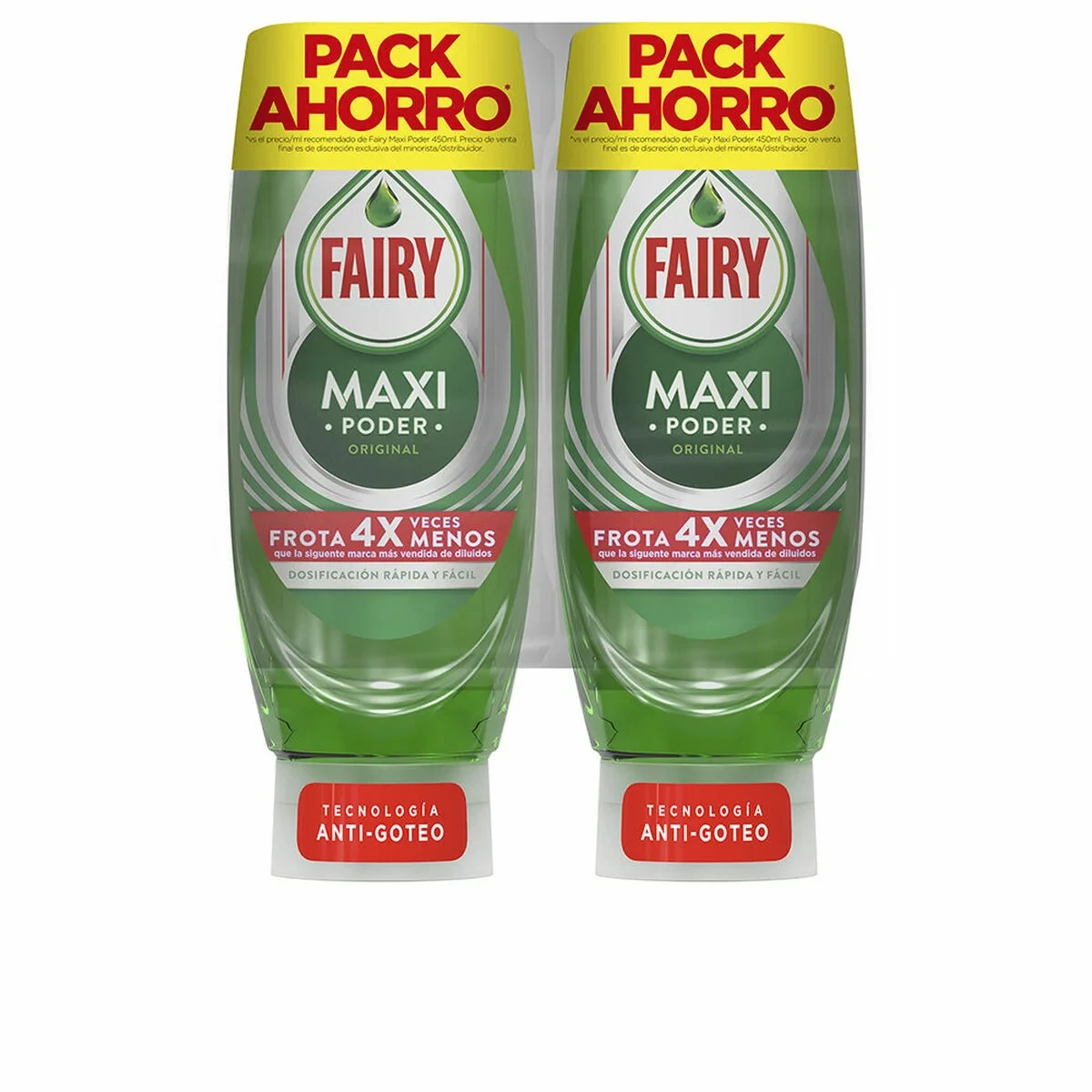 Gel Lavavajillas Fairy MAXI PODER 450 ml 2 Unidades