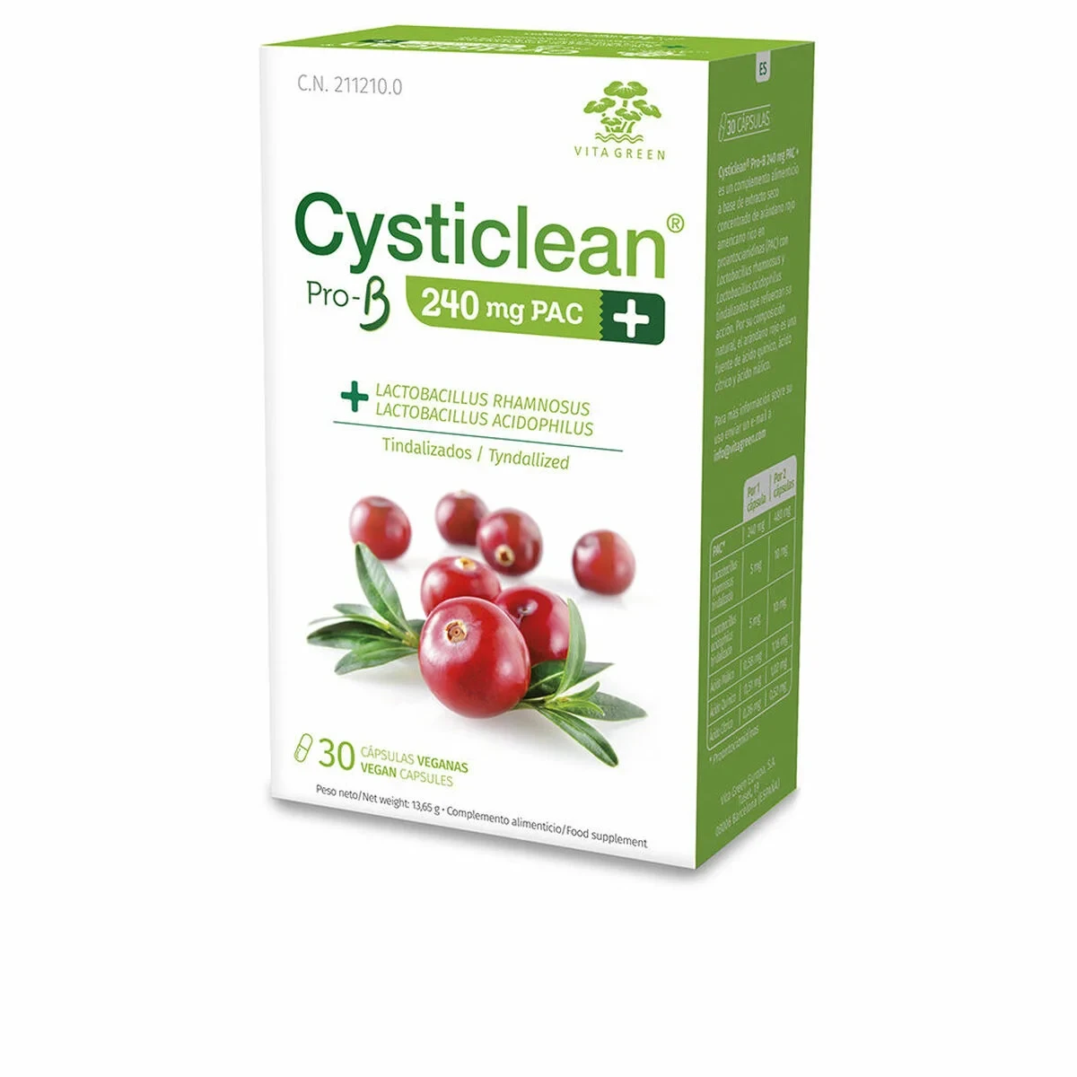 Complemento Alimenticio CYSTICLEAN ProB 30 unidades