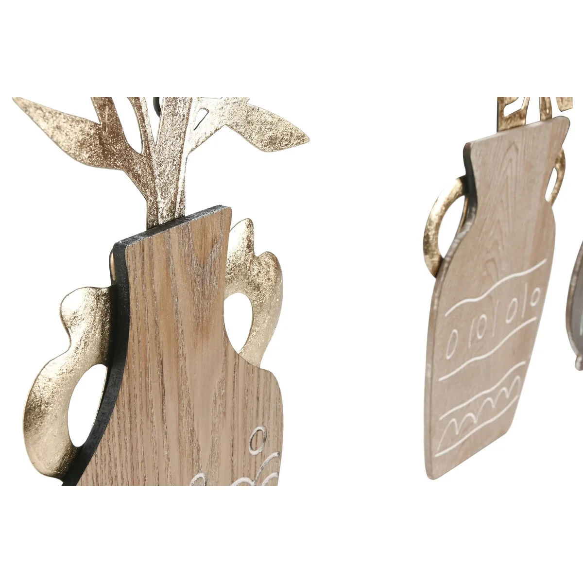 Figura Decorativa Home ESPRIT Natural Jarrón Boho 28,5 x 2 x 50 cm (4 Unidades)