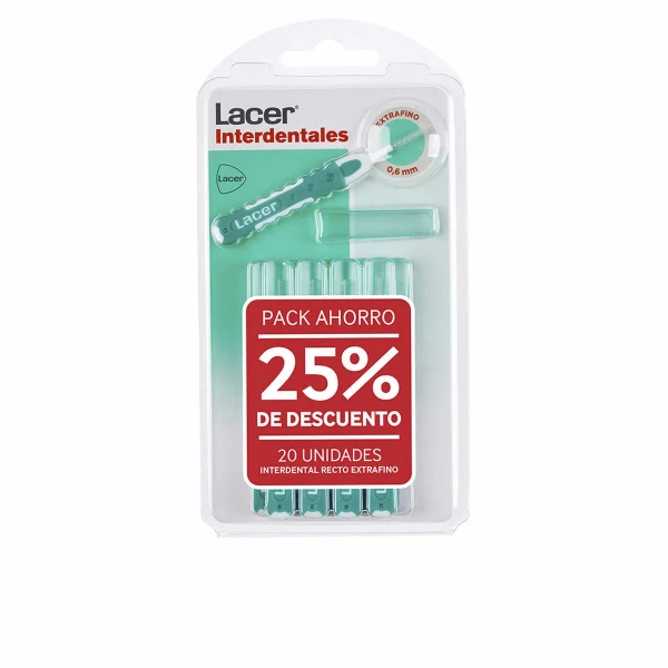 Cepillo de Dientes Interdental Lacer RECTO EXTRAFINO 2x 10 Unidades