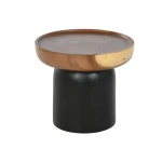 Mesa auxiliar Home ESPRIT Marrón Negro 39 x 39 x 35 cm