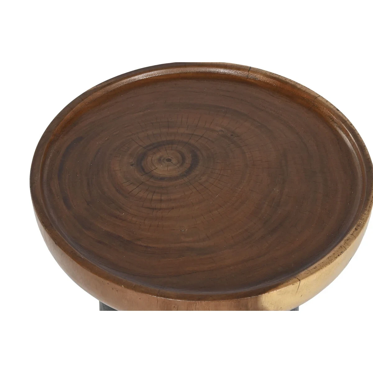 Mesa auxiliar Home ESPRIT Marrón Negro 39 x 39 x 35 cm