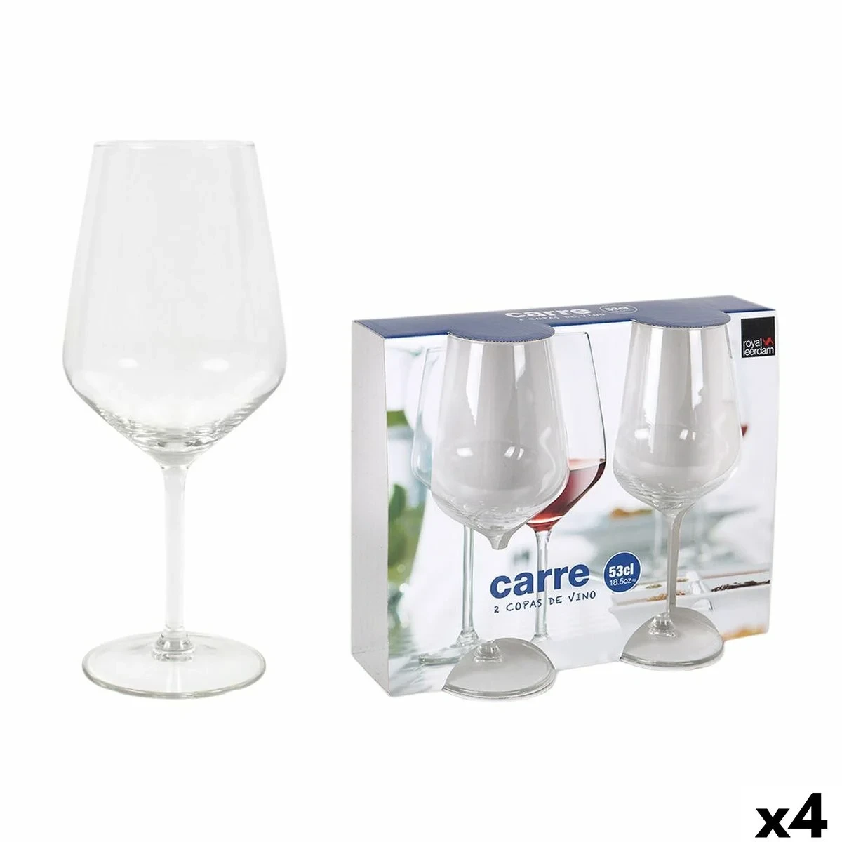 Set de copas de vino Royal Leerdam Carre 2 Piezas (4 Unidades)