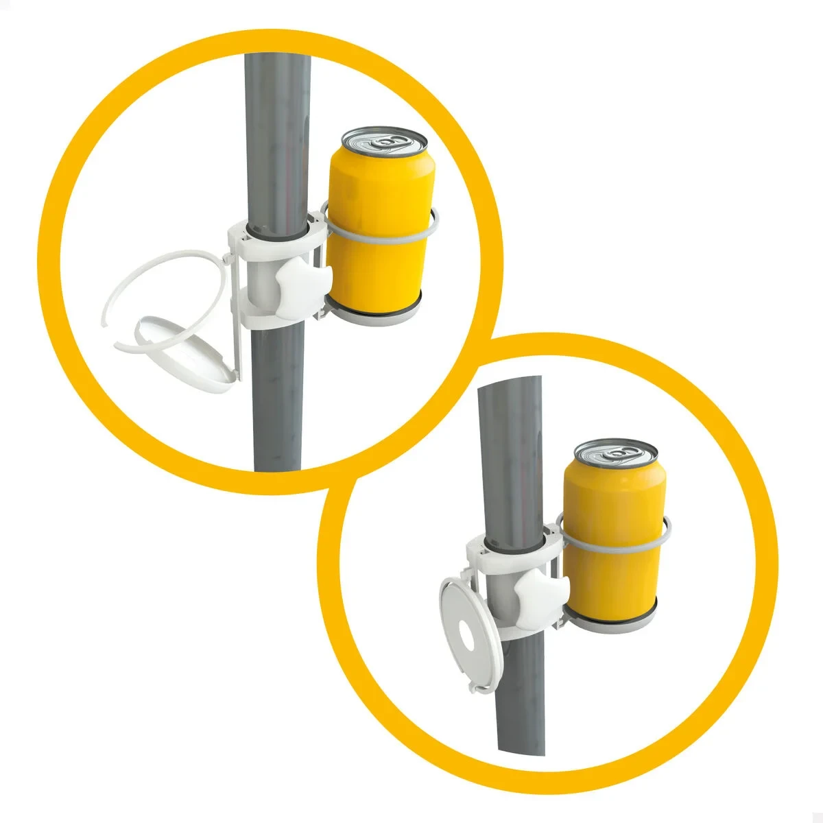 Portavasos para Sombrilla Aktive 23 x 12 x 8 cm (24 Unidades)