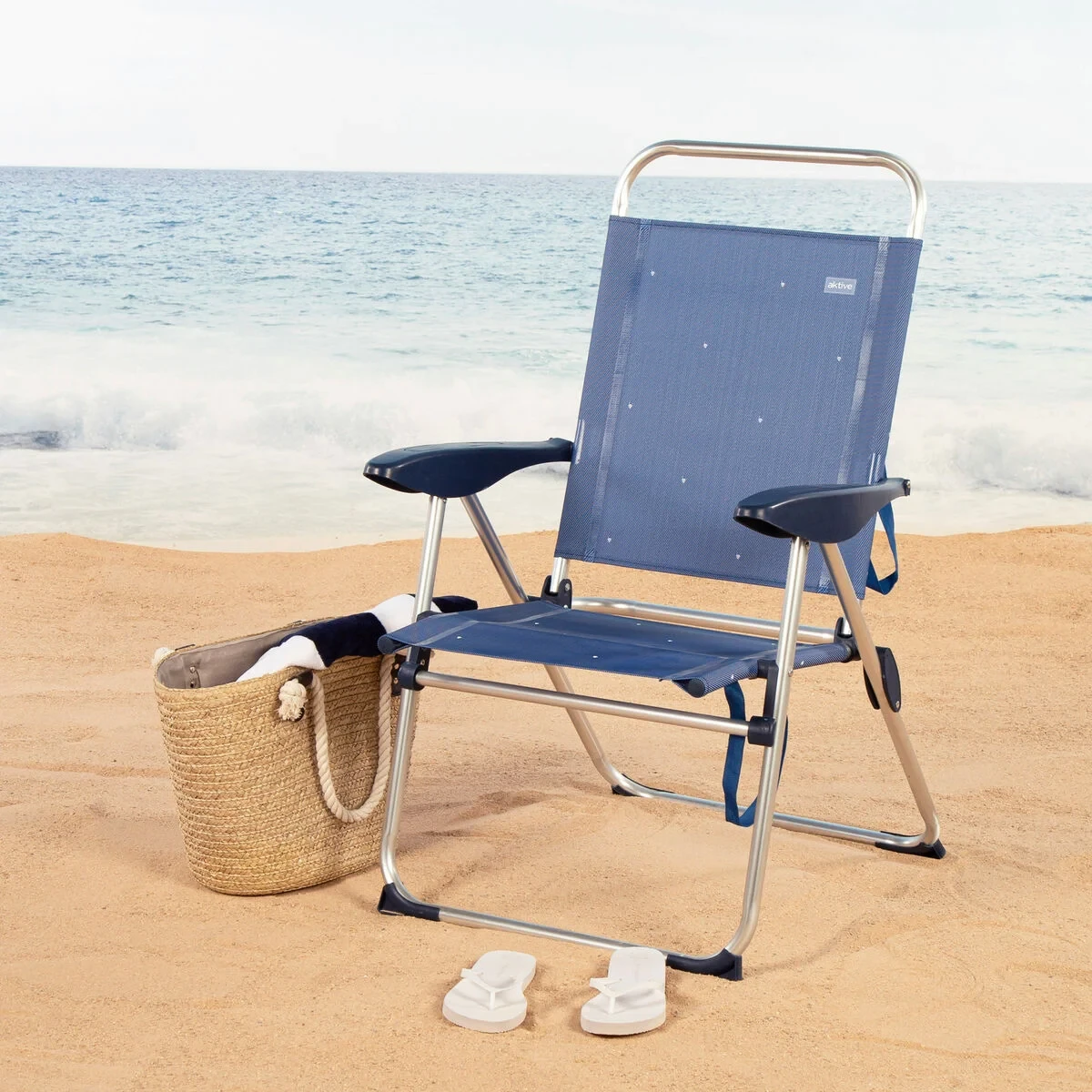 Silla de Playa Aktive 48 x 100 x 60 cm (2 Unidades)