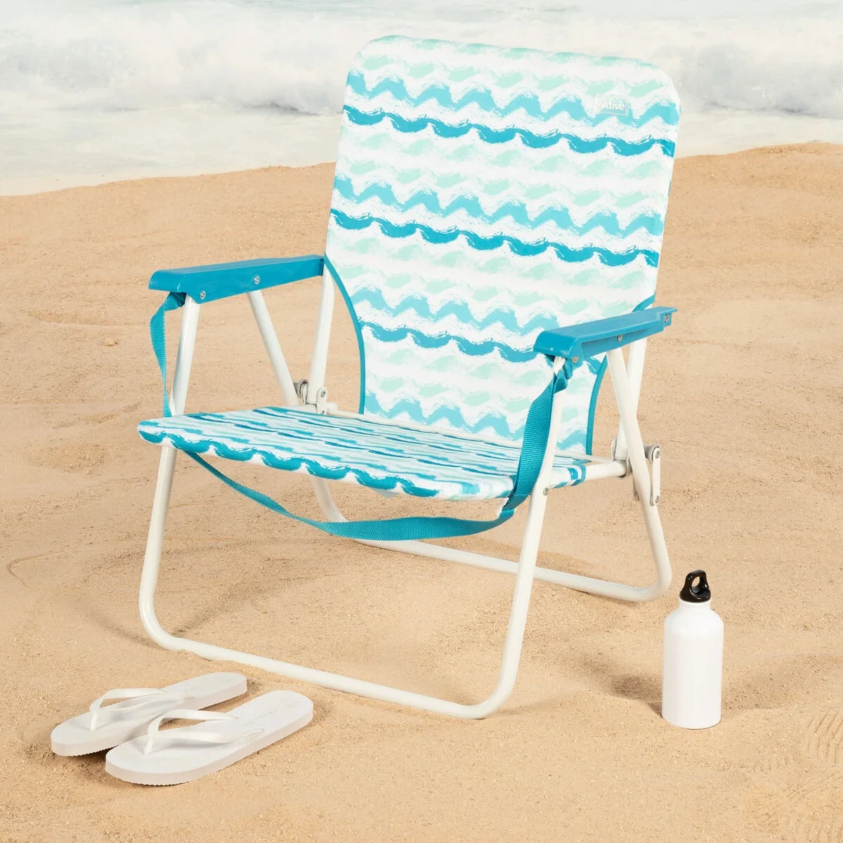 Silla de Playa Aktive 45 x 70 x 40 cm (2 Unidades)