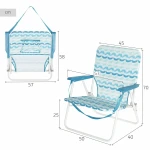 Silla de Playa Aktive 45 x 70 x 40 cm (2 Unidades)