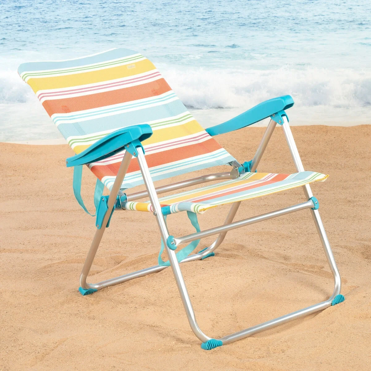 Silla de Playa Aktive 48 x 95 x 65 cm (4 Unidades)