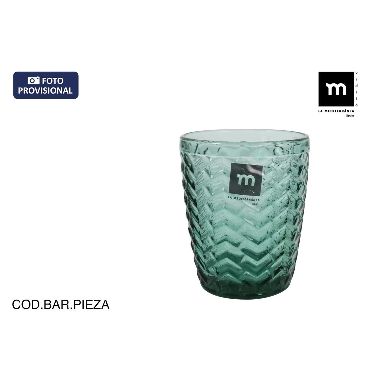 Vaso de agua La Mediterránea Spica Verde (48 Unidades)
