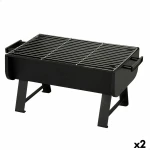Barbacoa Portátil Aktive Acero 45 x 25 x 30 cm Negro (2 Unidades)