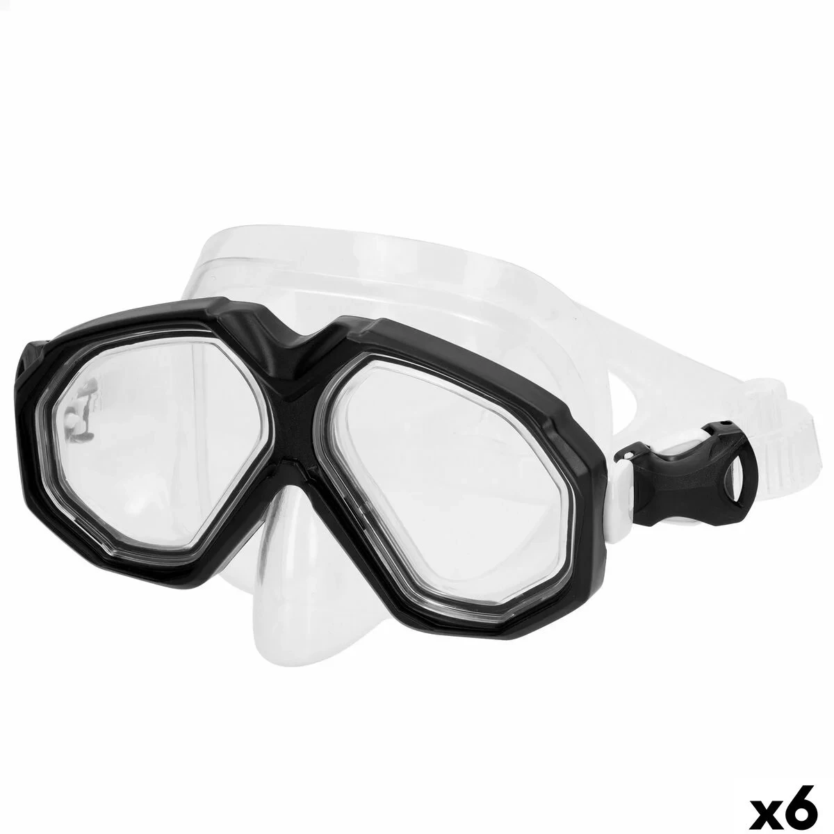 Gafas de Buceo AquaSport Negro (6 Unidades)