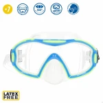 Gafas de Buceo con Tubo AquaSport Azul Rosa (6 Unidades)