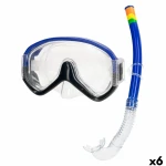 Gafas de Buceo con Tubo AquaSport Azul (6 Unidades)