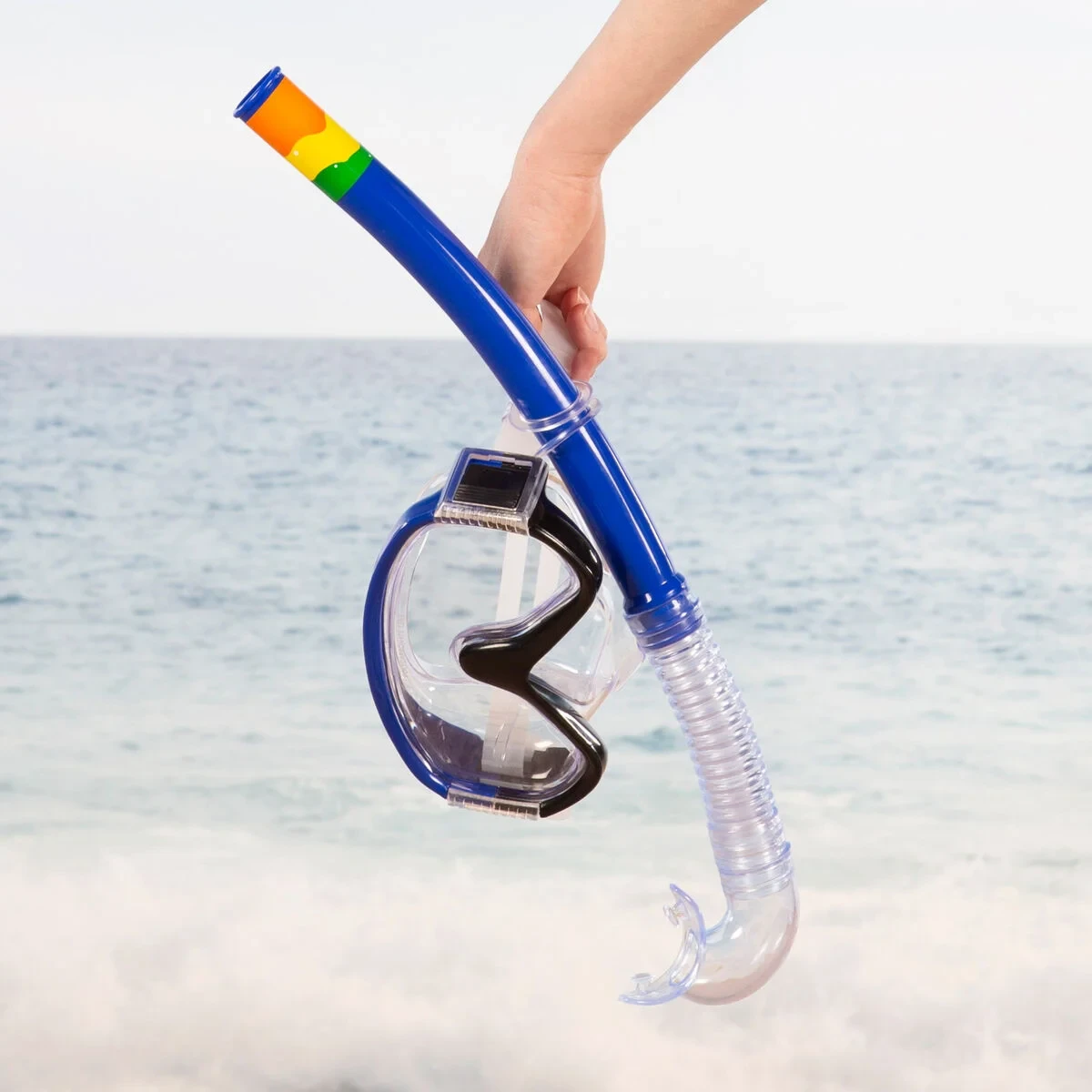 Gafas de Buceo con Tubo AquaSport Azul (6 Unidades)