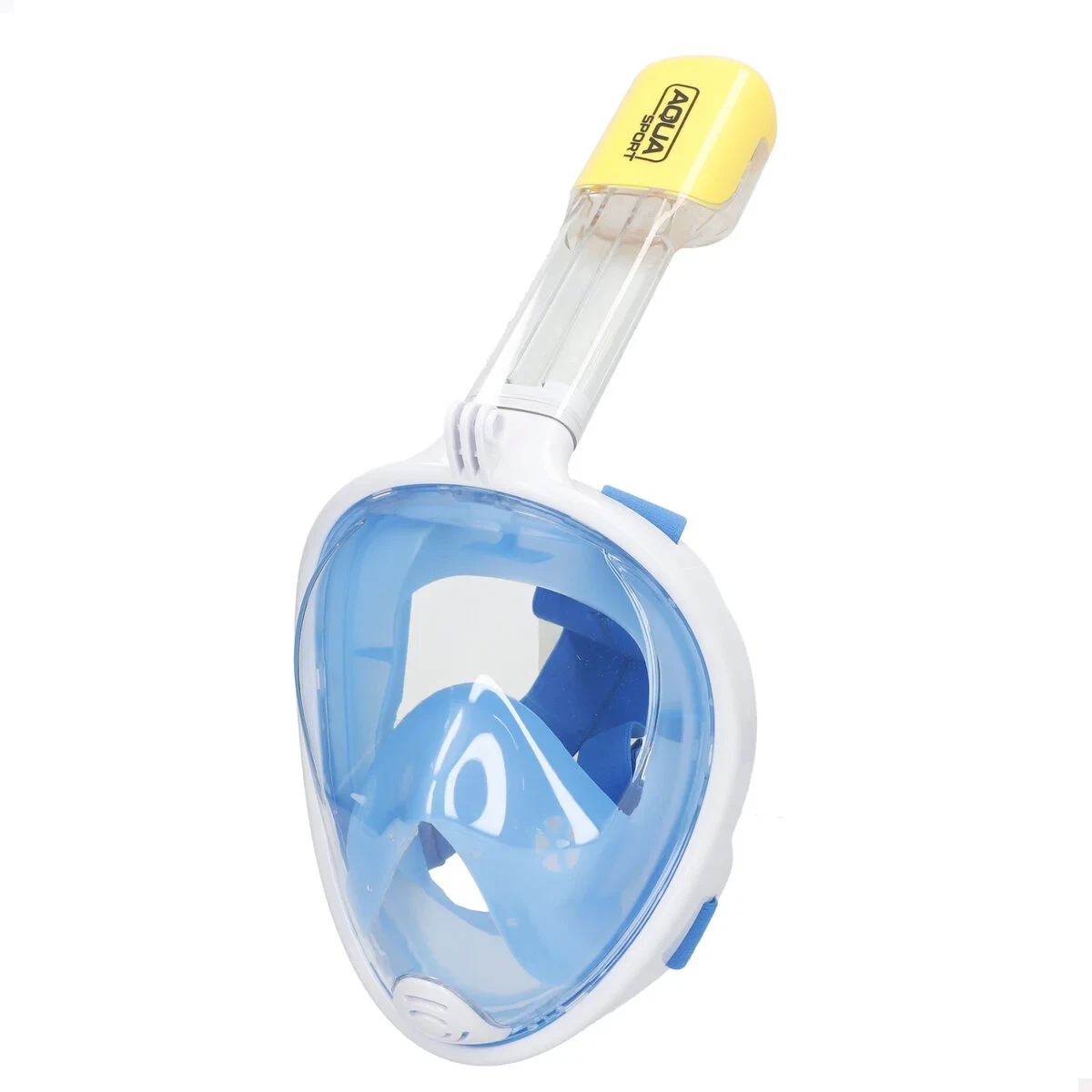 Máscara de Snorkel con Soporte para Cámara Deportiva AquaSport Azul Turquesa (4 Unidades)