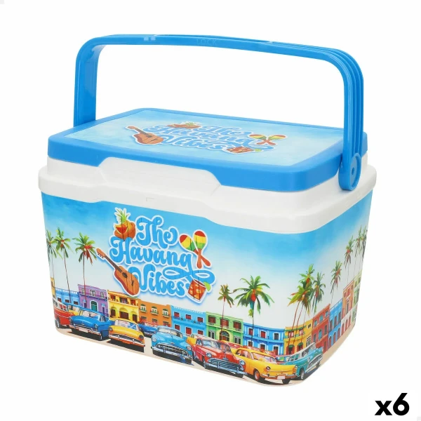 Nevera Portátil Rígida Aktive 5 L 28 x 19 x 21 cm Azul (6 Unidades)