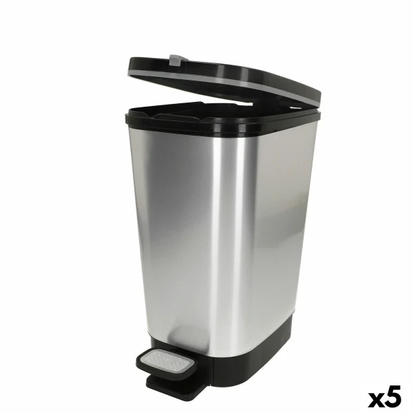 Cubo de basura Curver Gris Plástico 6 L (5 Unidades)