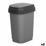 Cubo de basura Curver Gris oscuro Plástico 35 L (6 Unidades)