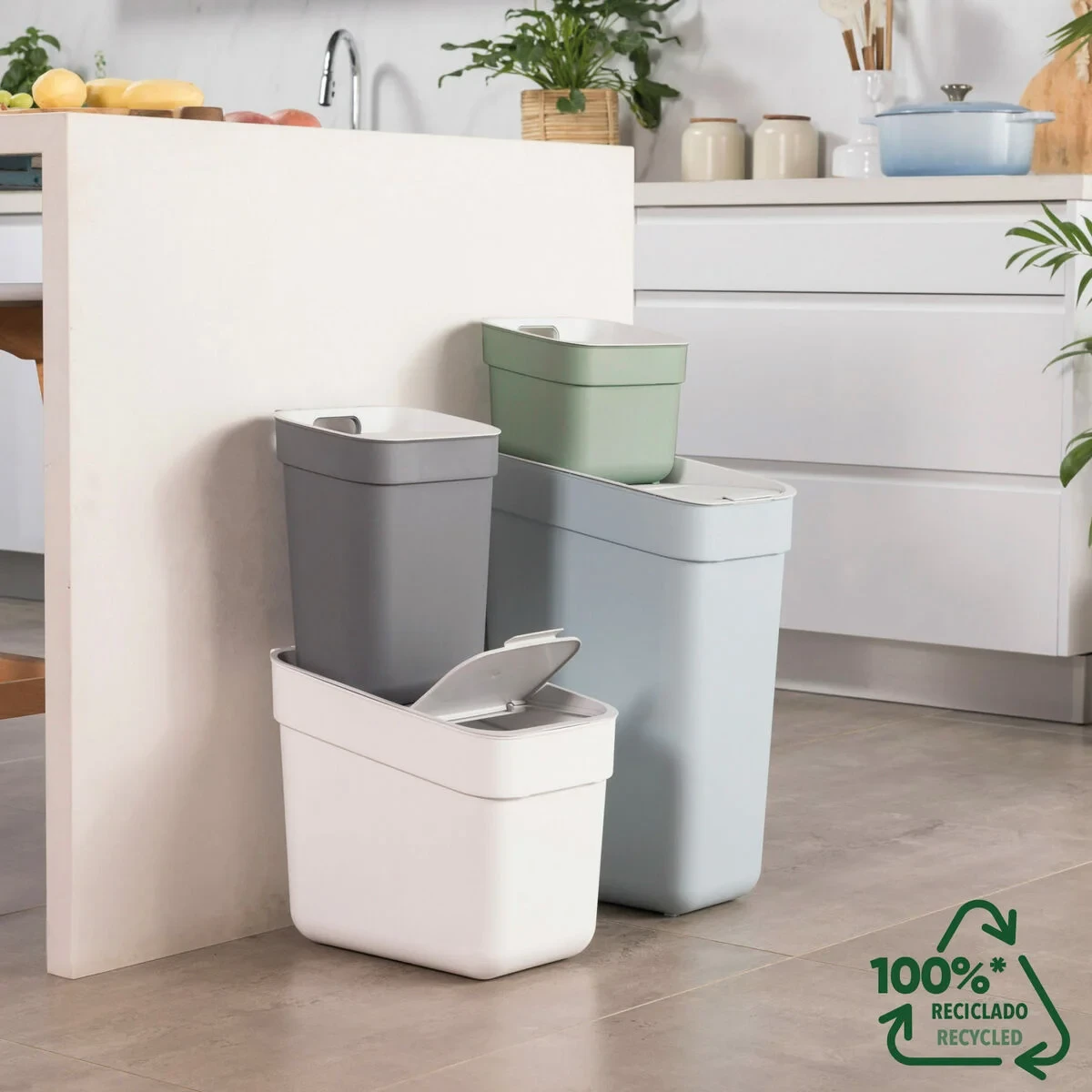 Cubo de basura Curver Verde Plástico 20 L (6 Unidades)