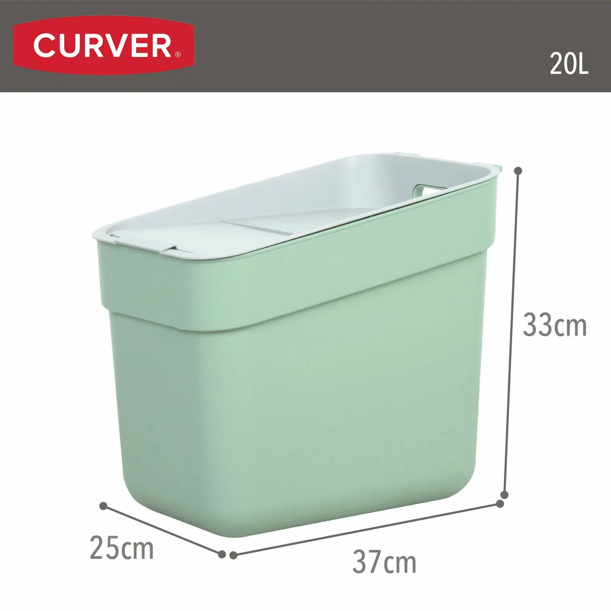 Cubo de basura Curver Verde Plástico 20 L (6 Unidades)