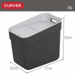 Cubo de basura Curver Gris Plástico 20 L (6 Unidades)