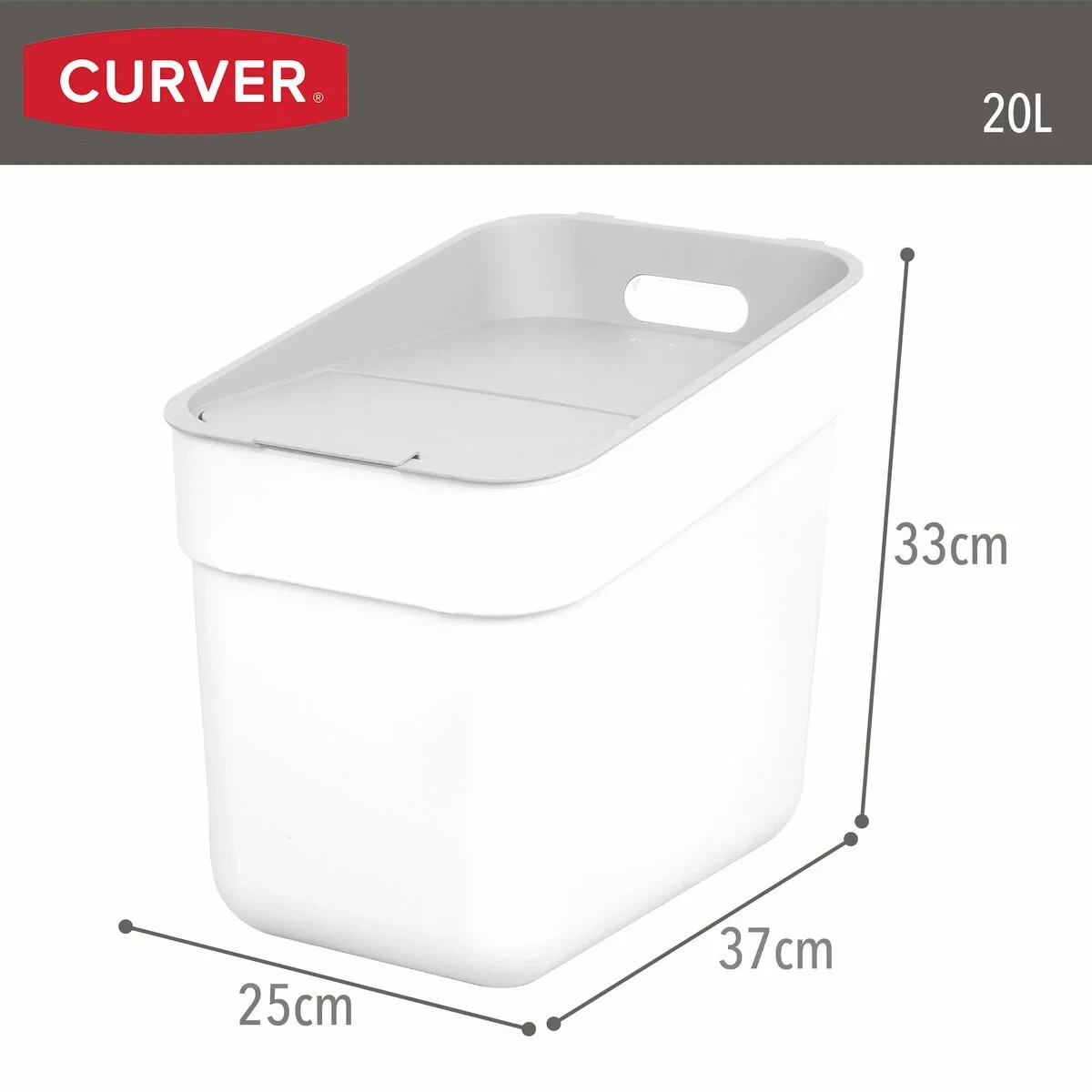 Cubo de basura Curver Blanco Plástico 20 L (6 Unidades)