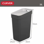Cubo de basura Curver Gris Plástico 30 L (6 Unidades)