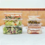 Bandejas para Alimentos Reutilizables Algon OPS 750 ml 18,7 x 15,3 x 5 cm (3 Piezas) (24 Unidades)